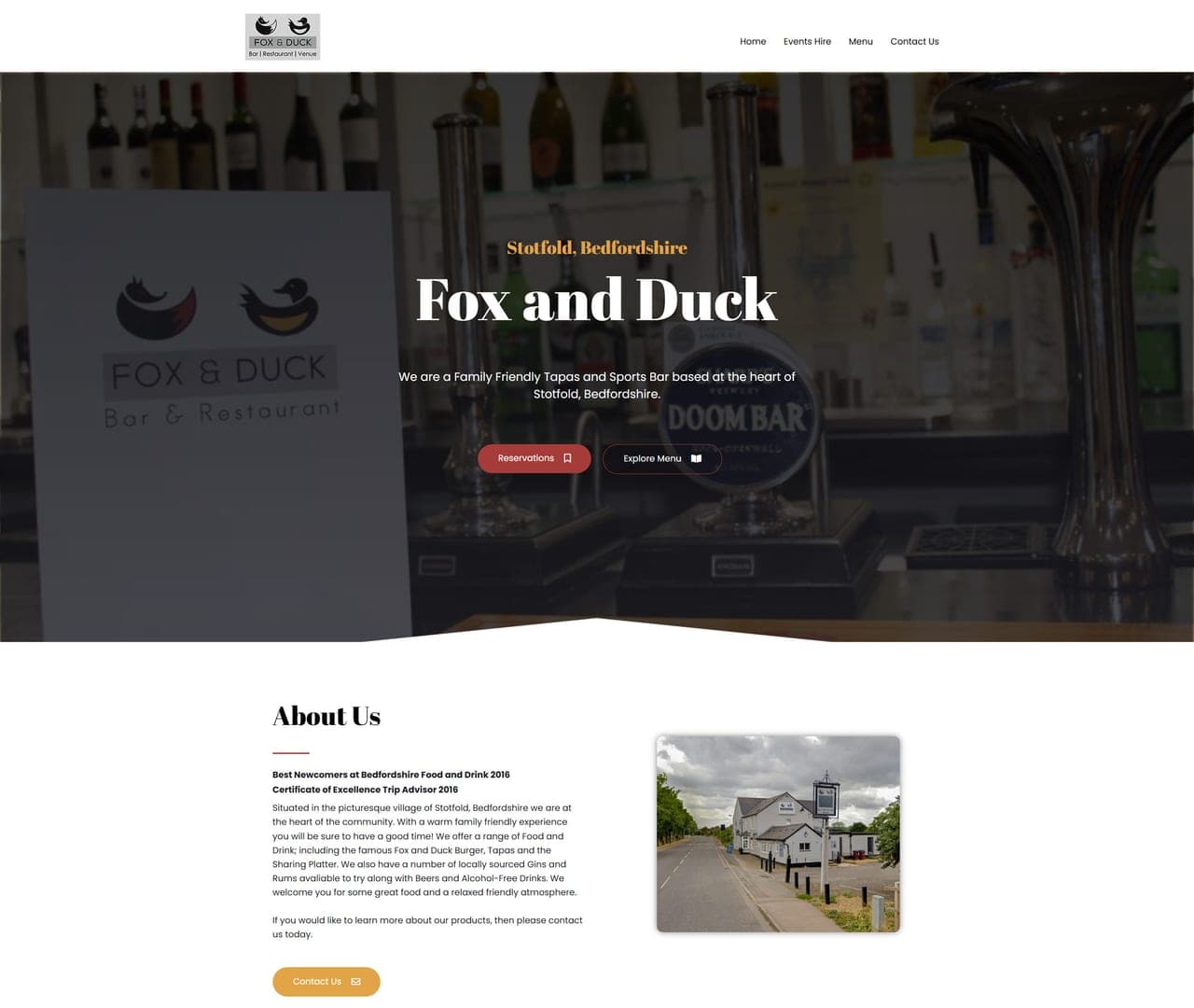 Fox and Duck website by Arctane Digital