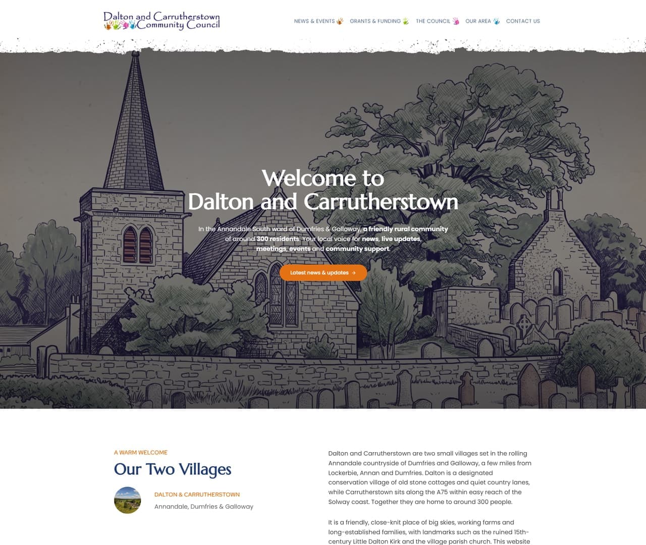 Dalton & Carrutherstown Community Council website by Arctane Digital