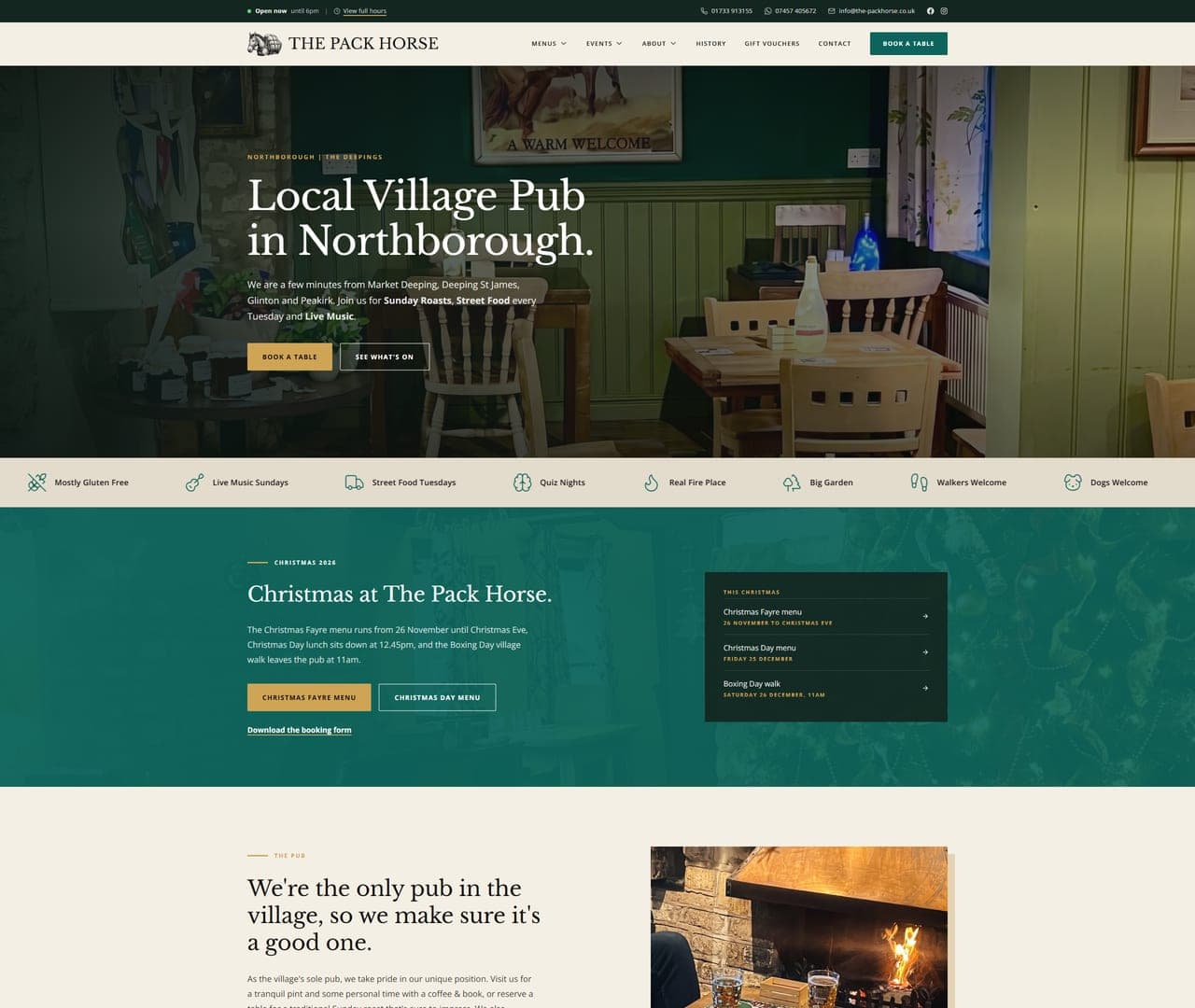 The Pack Horse website by Arctane Digital